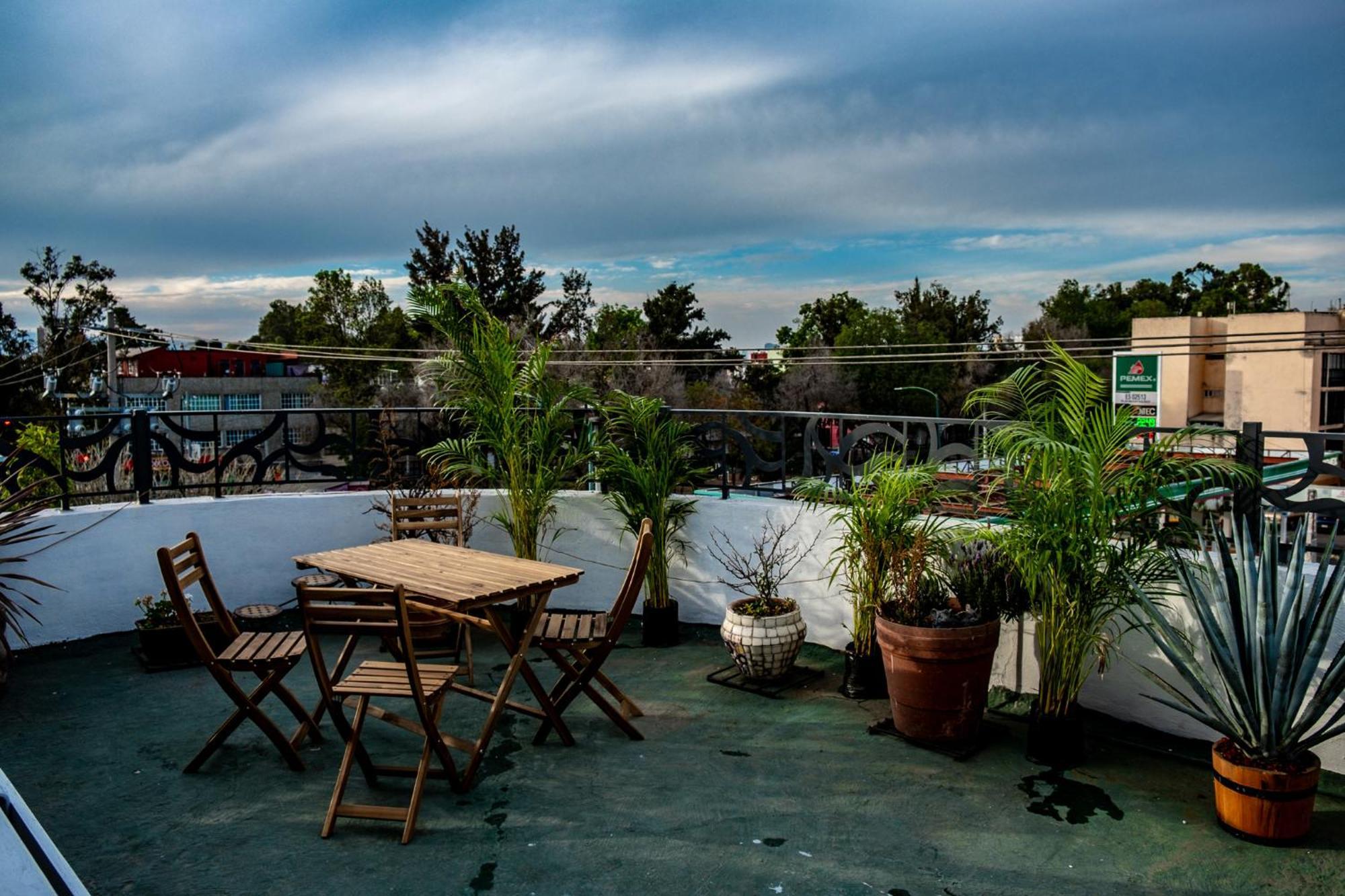 Modern Studio, Rooftop Charm, Cdmx Center2 Cidade do México Exterior foto